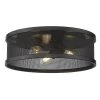 Channing 15 in. 3-Light Matte Black Flush Mount by Golden Lighting