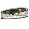 Bailey 24 in. 4-Light Matte Black Flush Mount by Golden Lighting 2 Bailey 24 in. 4-Light Matte Black Flush Mount by Golden Lighting -Golden Lighting Shop 24 in matte black with chicken wire golden lighting flush mount lights 3171 fm24 blk cw 64 1000