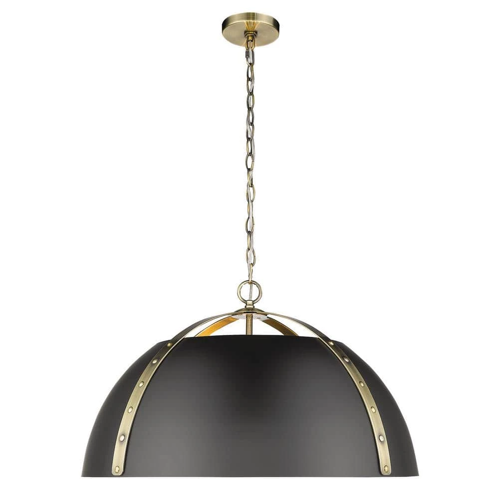 Aldrich AB 5-Light Pendant in Aged Brass by Golden Lighting 4 Aldrich AB 5-Light Pendant in Aged Brass by Golden Lighting - Image 2