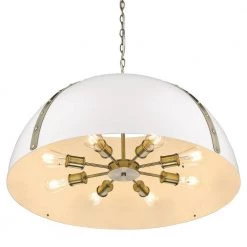 Aldrich 8-Light Pendant in Aged Brass by Golden Lighting -Golden Lighting Shop aged brass golden lighting chandeliers 6928 8p ab wht 4f 1000
