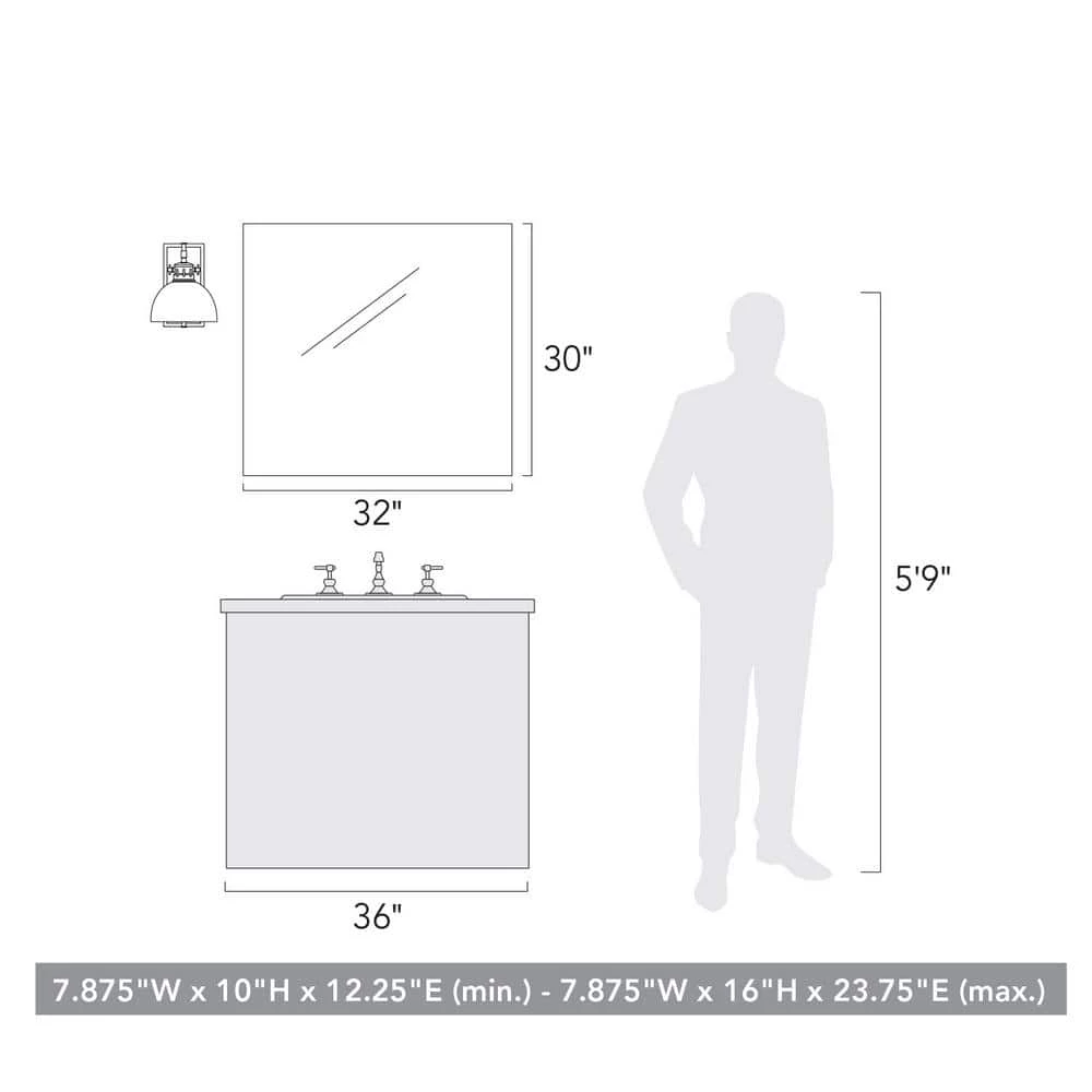 Hawthorn 10 in. Aged Brass Sconce by Golden Lighting 8 Hawthorn 10 in. Aged Brass Sconce by Golden Lighting - Image 6