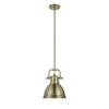 Duncan AB 1-Light Aged Brass Pendant with Aged Brass Shade by Golden Lighting 2 Duncan AB 1-Light Aged Brass Pendant with Aged Brass Shade by Golden Lighting -Golden Lighting Shop aged brass with aged brass shade golden lighting pendant lights 3604 m1l ab ab 64 1000