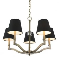 Kiley Collection 5-Light Aged Brass Chandelier by Golden Lighting 9 Kiley Collection 5-Light Aged Brass Chandelier by Golden Lighting -Golden Lighting Shop aged brass with tuxedo shade golden lighting chandeliers 5005mpabgrm 4f 1000