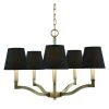 Kiley Collection 5-Light Aged Brass Chandelier by Golden Lighting -Golden Lighting Shop aged brass with tuxedo shade golden lighting chandeliers 5005mpabgrm 64 1000