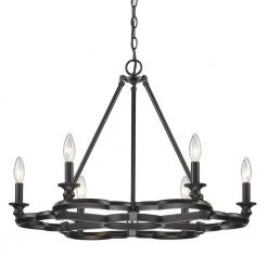 Saxon 6-Light Aged Bronze Chandelier by Golden Lighting -Golden Lighting Shop aged bronze golden lighting chandeliers 5926 6 abz 1f 1000