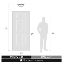 Saxon 2-Light Aged Bronze Flush Mount Light by Golden Lighting -Golden Lighting Shop aged bronze golden lighting flush mount lights 5926 fm abz 1f 1000