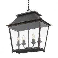 Abingdon Collection 4-Light Antique Black Iron Pendant by Golden Lighting -Golden Lighting Shop antique black iron golden lighting chandeliers 0804 4p abi 4f 1000