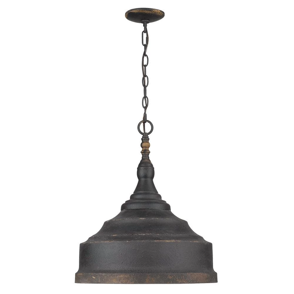 Keating 3- Light Antique Black Iron Pendant Light by Golden Lighting 4 Keating 3- Light Antique Black Iron Pendant Light by Golden Lighting - Image 2
