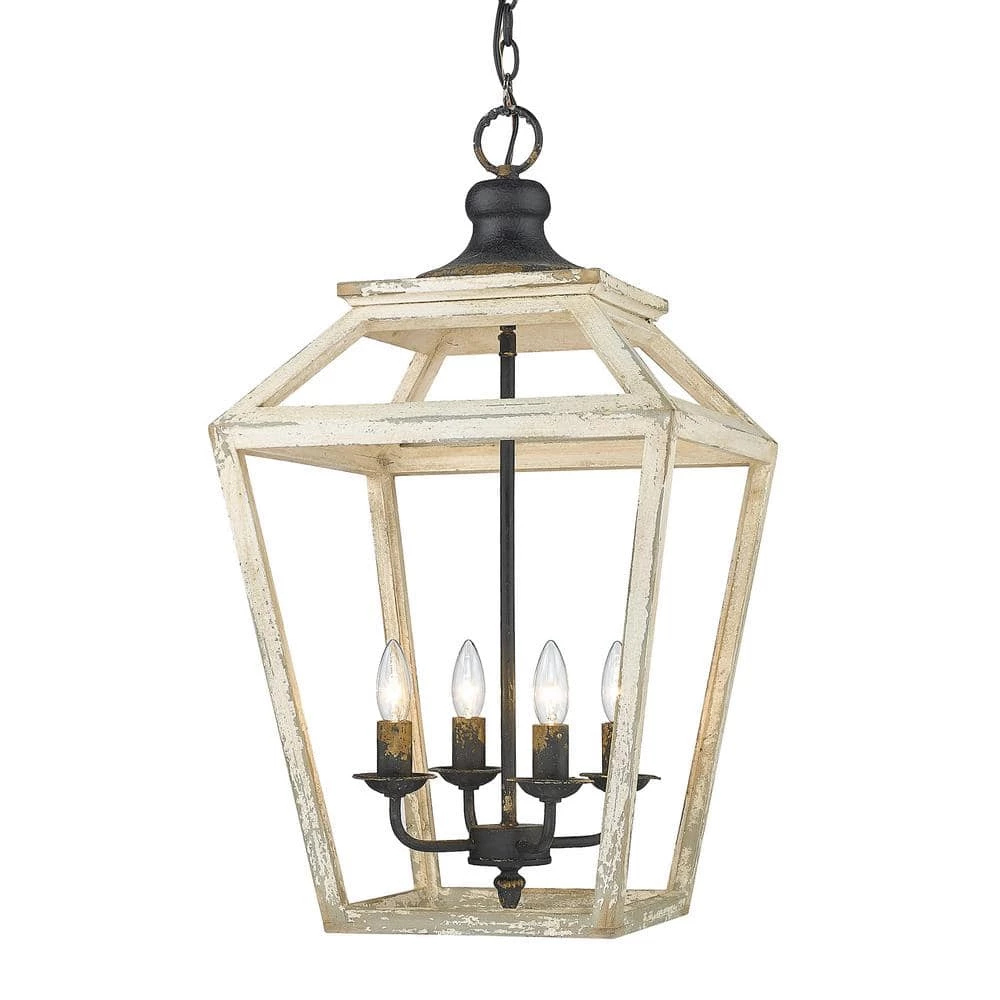 Haiden 4-Light Antique Black Iron Pendant by Golden Lighting 6 Haiden 4-Light Antique Black Iron Pendant by Golden Lighting - Image 4
