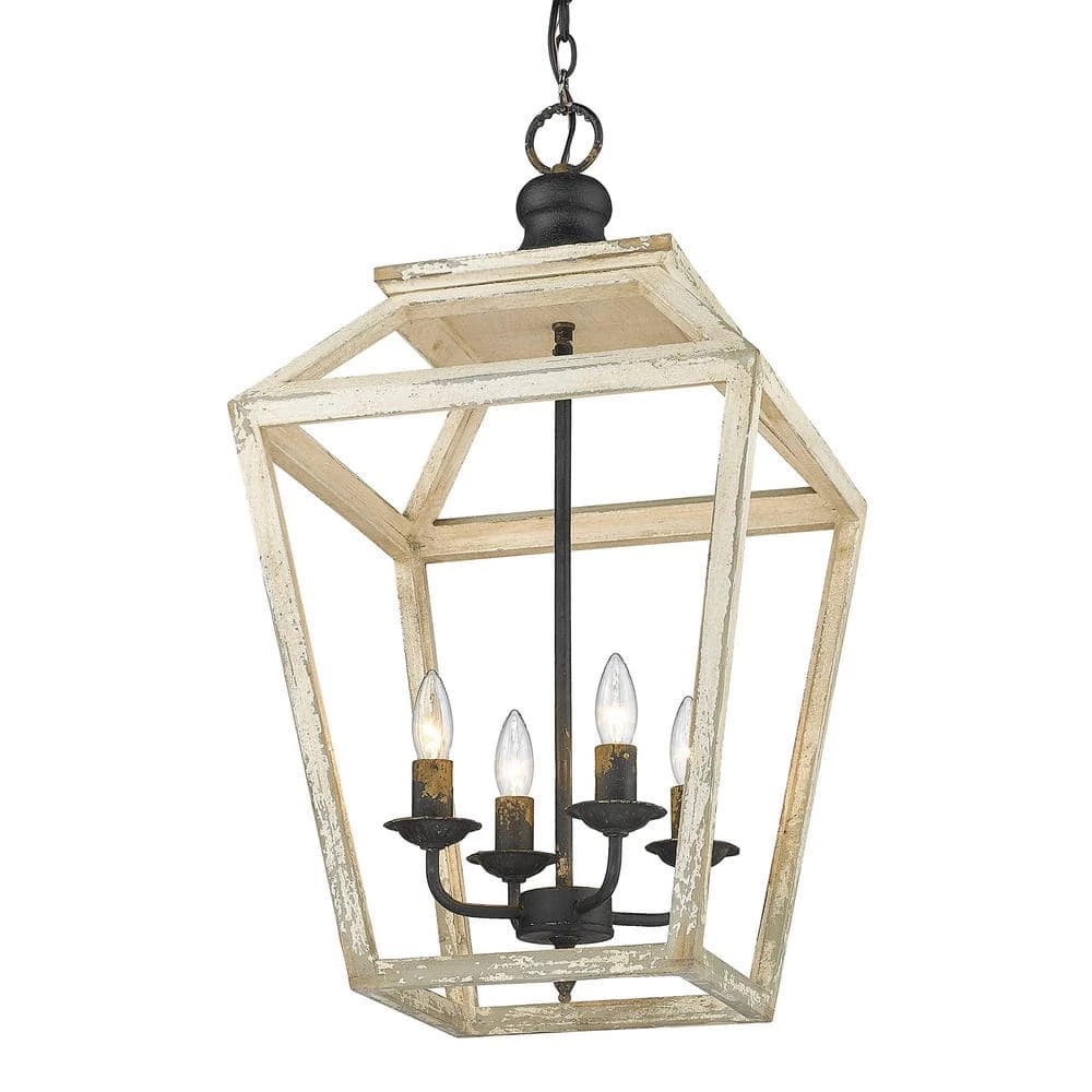 Haiden 4-Light Antique Black Iron Pendant by Golden Lighting 3 Haiden 4-Light Antique Black Iron Pendant by Golden Lighting