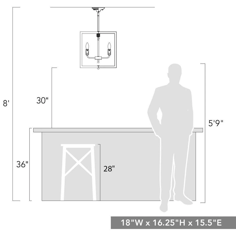 Harvey 4-Light Antique Black Iron Pendant by Golden Lighting 9 Harvey 4-Light Antique Black Iron Pendant by Golden Lighting - Image 7
