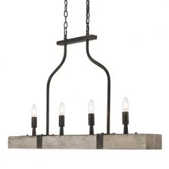 Meyer 4-Light Antique Black Iron Pendant by Golden Lighting -Golden Lighting Shop antique black iron golden lighting chandeliers 0866 lp abi 4f 1000