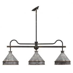 Jasper 3-Light Antique Black Iron Pendant with Galvanized Steel Shade by Golden Lighting 10 Jasper 3-Light Antique Black Iron Pendant with Galvanized Steel Shade by Golden Lighting -Golden Lighting Shop antique black iron golden lighting chandeliers 0877 lp abi gv 4f 1000