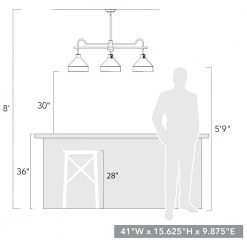 Jasper 3-Light Antique Black Iron Pendant with Galvanized Steel Shade by Golden Lighting 13 Jasper 3-Light Antique Black Iron Pendant with Galvanized Steel Shade by Golden Lighting -Golden Lighting Shop antique black iron golden lighting chandeliers 0877 lp abi gv fa 1000