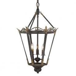 Matilda 3-Light Antique Black Iron Pendant by Golden Lighting 11 Matilda 3-Light Antique Black Iron Pendant by Golden Lighting -Golden Lighting Shop antique black iron golden lighting chandeliers 0880 3p abi 4f 1000