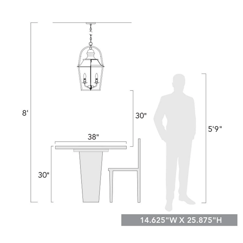 Christoff 4-Light Antique Black Iron Candle-Style Pendant by Golden Lighting 9 Christoff 4-Light Antique Black Iron Candle-Style Pendant by Golden Lighting - Image 7