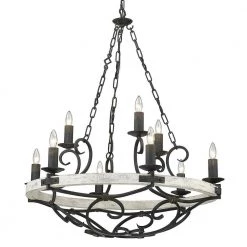 Madera 34.5 in. 9-Light Antique Black Iron Basket Chandelier by Golden Lighting 10 Madera 34.5 in. 9-Light Antique Black Iron Basket Chandelier by Golden Lighting -Golden Lighting Shop antique black iron golden lighting chandeliers 1821 9 abi cdw 4f 1000