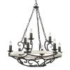 Madera 34.5 in. 9-Light Antique Black Iron Basket Chandelier by Golden Lighting