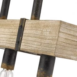 Garrett 20.25 in. 3-Light Antique Black Iron Semi-Flush Mount by Golden Lighting -Golden Lighting Shop antique black iron golden lighting flush mount lights 0818 sf abi 4f 1000