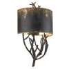 Esmay 4.88 in. Antique Black Iron Sconce with Antique Black Iron Shade by Golden Lighting -Golden Lighting Shop antique black iron golden lighting vanity lighting 0836 wsc abi 64 1000