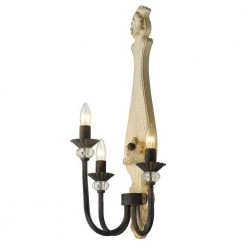 Brigette 4.75 in. Antique Black Iron Sconce by Golden Lighting -Golden Lighting Shop antique black iron golden lighting vanity lighting 0874 3w abi 44 1000