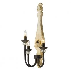 Brigette 4.75 in. Antique Black Iron Sconce by Golden Lighting -Golden Lighting Shop antique black iron golden lighting vanity lighting 0874 3w abi 4f 1000