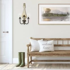 Brigette 4.75 in. Antique Black Iron Sconce by Golden Lighting -Golden Lighting Shop antique black iron golden lighting vanity lighting 0874 3w abi fa 1000