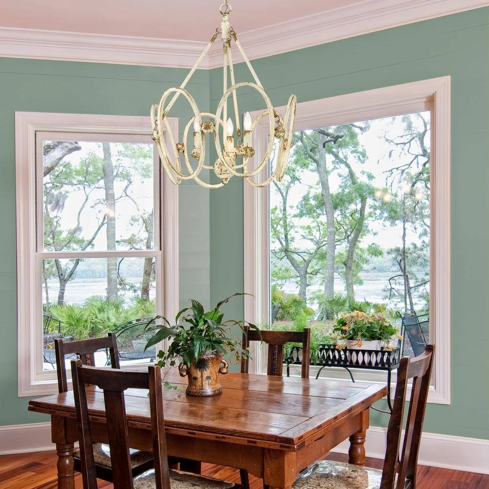 Sabrina 3-Light Antique Ivory Pendant by Golden Lighting 4 Sabrina 3-Light Antique Ivory Pendant by Golden Lighting - Image 2