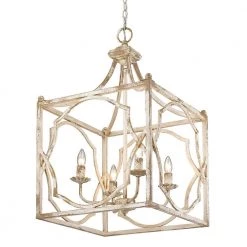 Laurent Collection 4-Light Antique Ivory Pendant by Golden Lighting -Golden Lighting Shop antique ivory golden lighting chandeliers 0885 4p ai 1f 1000