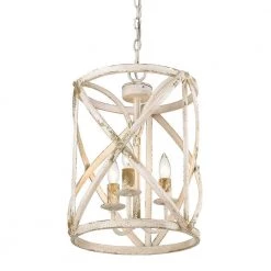 Alcott Collection 3-Light Antique Ivory Pendant by Golden Lighting -Golden Lighting Shop antique ivory golden lighting chandeliers 0890 3p ai 4f 1000