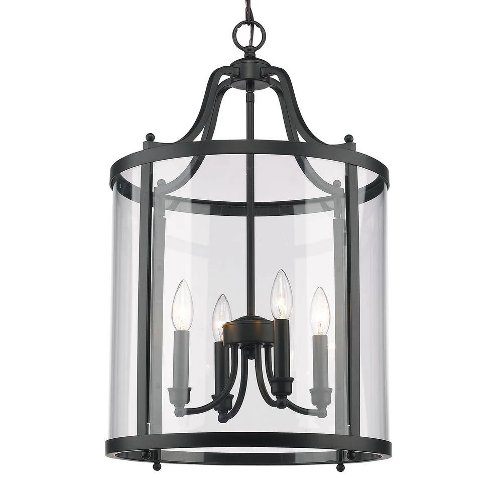 Payton 4-Light Black Pendant by Golden Lighting 6 Payton 4-Light Black Pendant by Golden Lighting - Image 4