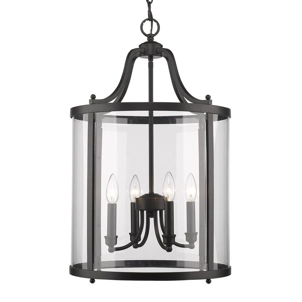 Payton 4-Light Black Pendant by Golden Lighting 3 Payton 4-Light Black Pendant by Golden Lighting