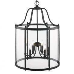 Payton 6-Light Black Pendant by Golden Lighting -Golden Lighting Shop black golden lighting chandeliers 1157 6p blk 4f 1000
