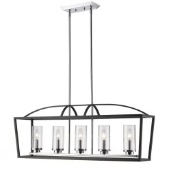 Mercer 5-Light Black Pendant by Golden Lighting -Golden Lighting Shop black golden lighting chandeliers 4309 lp blk sd 1f 1000
