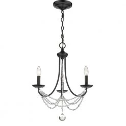 Mirabella 3-Light Mini Chandelier in Black by Golden Lighting