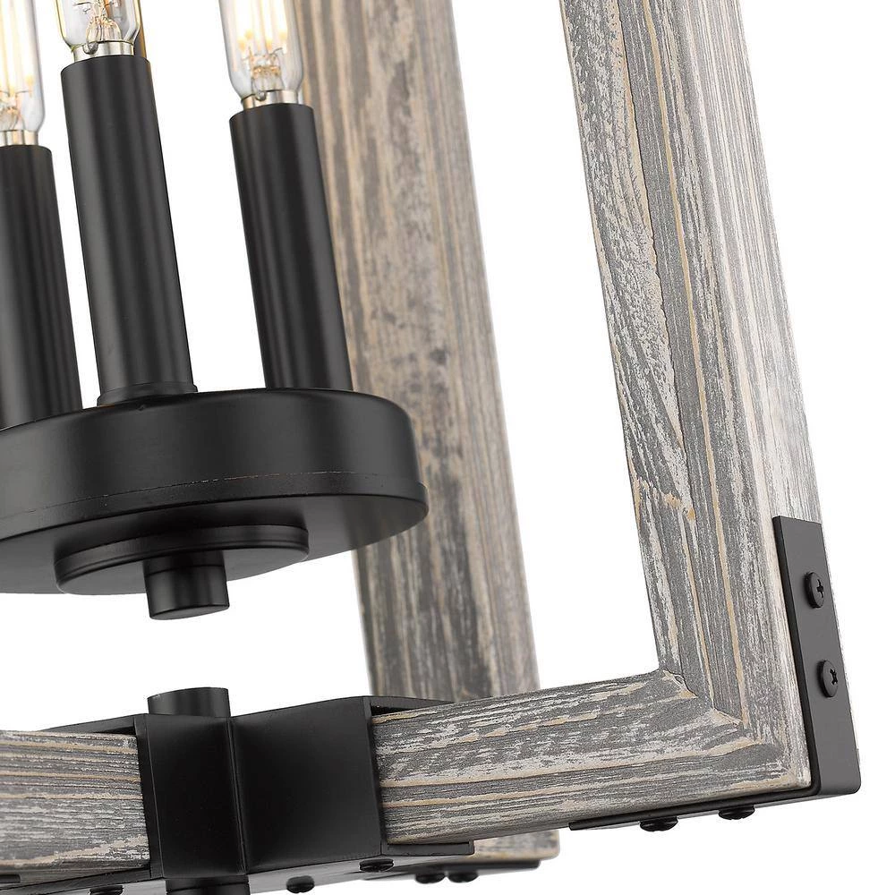 Lowell 3-Light Black Pendant by Golden Lighting 6 Lowell 3-Light Black Pendant by Golden Lighting - Image 4