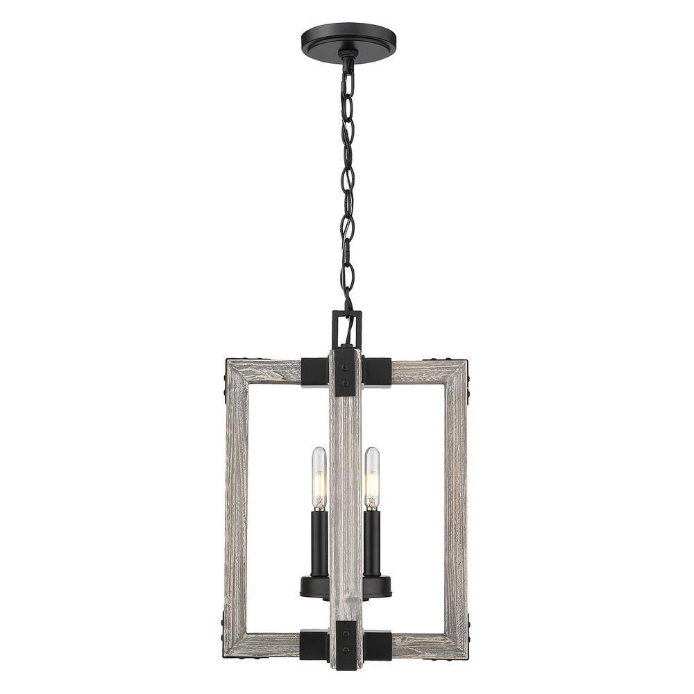 Lowell 3-Light Black Pendant by Golden Lighting 5 Lowell 3-Light Black Pendant by Golden Lighting - Image 3