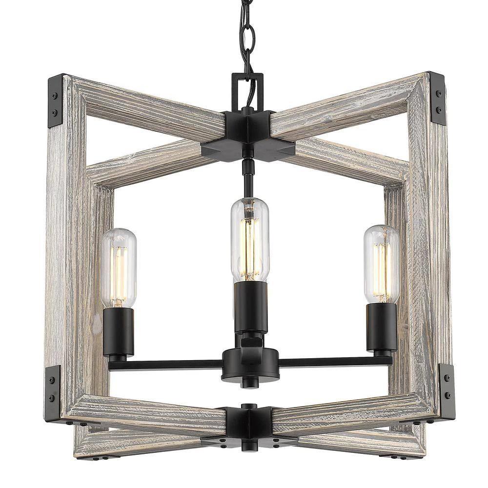 Lowell 4-Light Black Chandelier by Golden Lighting 4 Lowell 4-Light Black Chandelier by Golden Lighting - Image 2
