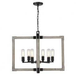 Lowell 6-Light Black Chandelier by Golden Lighting 8 Lowell 6-Light Black Chandelier by Golden Lighting -Golden Lighting Shop black golden lighting chandeliers 7808 6 blk 4f 1000