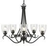 Parrish 5-Light Black Chandelier with Seeded Glass Shade by Golden Lighting 2 Parrish 5-Light Black Chandelier with Seeded Glass Shade by Golden Lighting -Golden Lighting Shop black golden lighting chandeliers 8001 5 blk sd 64 1000