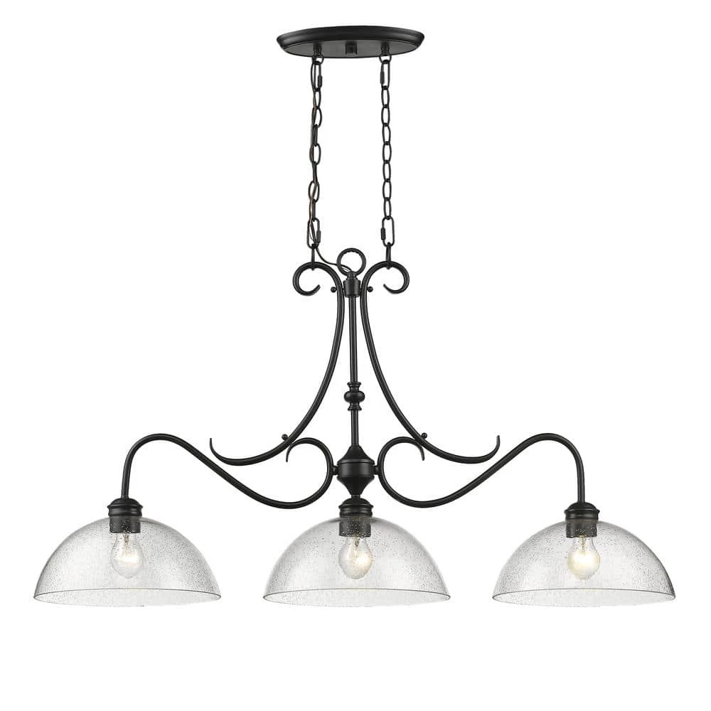 Parrish 3-Light Black Pendant by Golden Lighting 5 Parrish 3-Light Black Pendant by Golden Lighting - Image 3