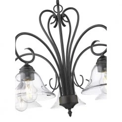 Homestead 5-Light Black Nook Chandelier with Clear Glass by Golden Lighting 8 Homestead 5-Light Black Nook Chandelier with Clear Glass by Golden Lighting -Golden Lighting Shop black golden lighting chandeliers 8606 d5 blk clr 4f 1000