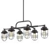 Seaport 6-Light Black Linear Pendant by Golden Lighting 2 Seaport 6-Light Black Linear Pendant by Golden Lighting -Golden Lighting Shop black golden lighting chandeliers 9808 lp blk 64 1000