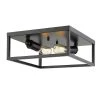 Wesson 12 in. 2-Light Black Flush Mount by Golden Lighting -Golden Lighting Shop black golden lighting flush mount lights 2072 fm blk 64 1000