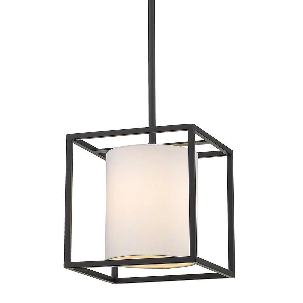 Manhattan 22.5 in. 1-Light Black Semi-Flush Mount by Golden Lighting 6 Manhattan 22.5 in. 1-Light Black Semi-Flush Mount by Golden Lighting - Image 4
