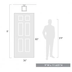 Manhattan 22.5 in. 1-Light Black Semi-Flush Mount by Golden Lighting 11 Manhattan 22.5 in. 1-Light Black Semi-Flush Mount by Golden Lighting -Golden Lighting Shop black golden lighting flush mount lights 2243 1sf blk mws 44 1000