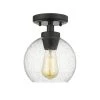 Galveston 7.25 in. Black with Seeded Glass Flush Mount by Golden Lighting 1 Galveston 7.25 in. Black with Seeded Glass Flush Mount by Golden Lighting -Golden Lighting Shop black golden lighting flush mount lights 4855 fm blk sd 64 1000