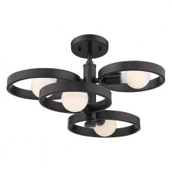 Sloane 21.38 in. 4-Light Black Semi-Flush Mount by Golden Lighting 8 Sloane 21.38 in. 4-Light Black Semi-Flush Mount by Golden Lighting -Golden Lighting Shop black golden lighting flush mount lights 8330 4sf blk 4f 1000