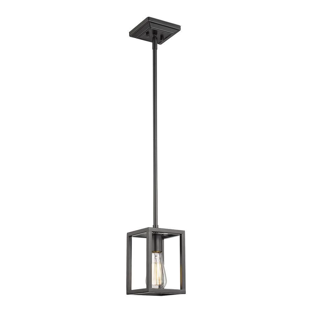 Wesson 1-Light Smooth Black Mini-Pendant by Golden Lighting 5 Wesson 1-Light Smooth Black Mini-Pendant by Golden Lighting - Image 3