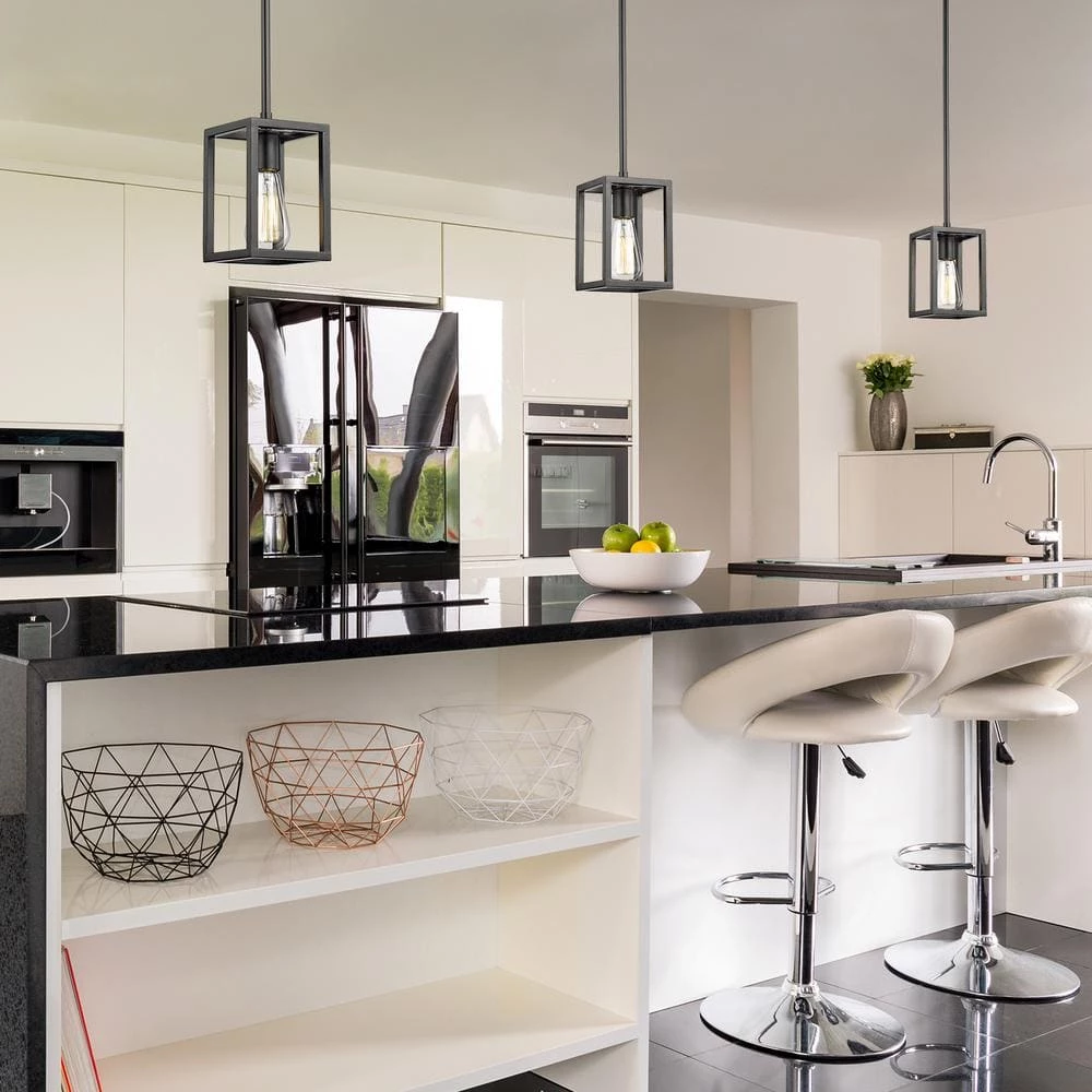 Wesson 1-Light Smooth Black Mini-Pendant by Golden Lighting 4 Wesson 1-Light Smooth Black Mini-Pendant by Golden Lighting - Image 2